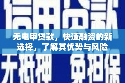 盘山无电审贷款，快速融资的新选择，了解其优势与风险
