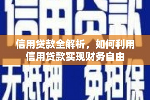 盘山信用贷款全解析，如何利用信用贷款实现财务自由